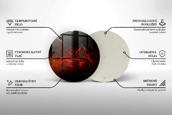 Kuchynská doska zo skla Horúce čili papričky