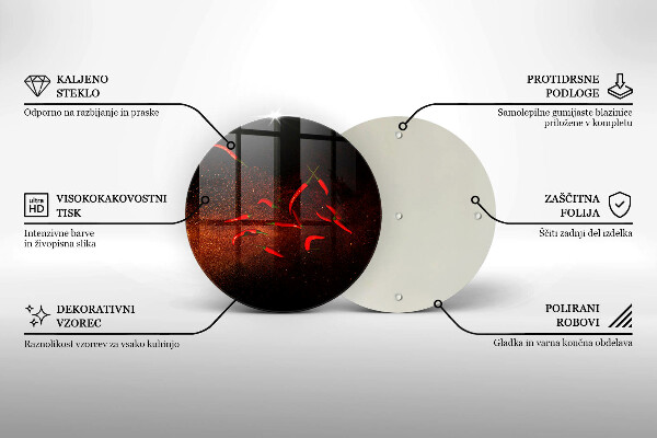Kuchynská doska zo skla Horúce čili papričky