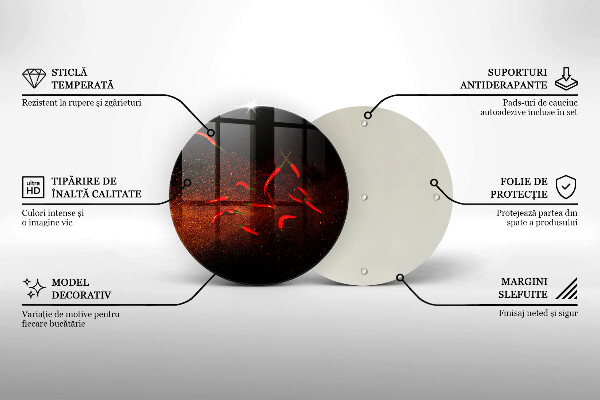 Kuchynská doska zo skla Horúce čili papričky