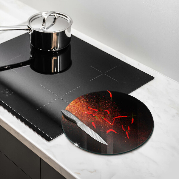 Kuchynská doska zo skla Horúce čili papričky