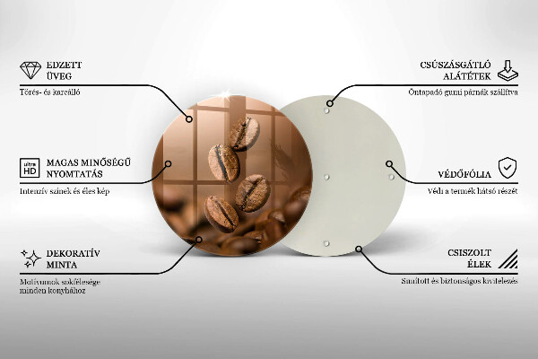 Kuchynská doska zo skla Kávové zrná