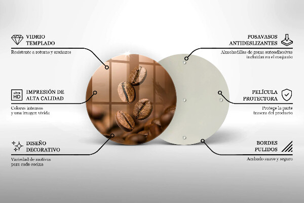 Kuchynská doska zo skla Kávové zrná