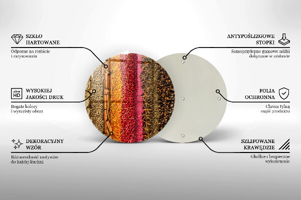 Kuchynská doska zo skla Farebné korenie