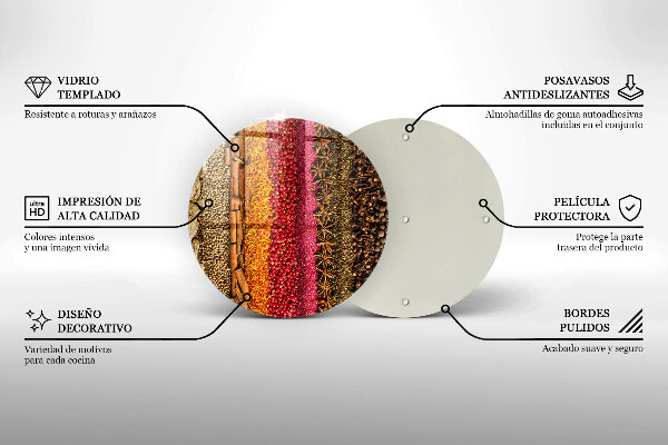 Kuchynská doska zo skla Farebné korenie