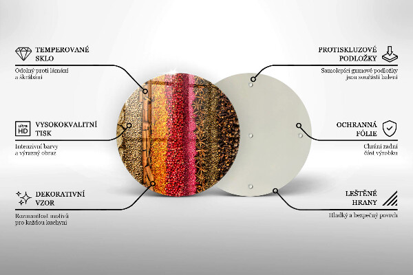 Kuchynská doska zo skla Farebné korenie