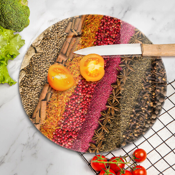 Kuchynská doska zo skla Farebné korenie