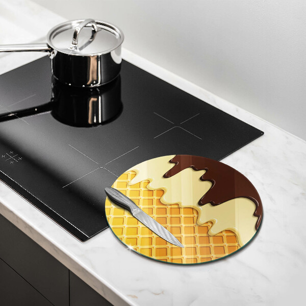 Kuchynská doska zo skla Ilustrácia kornútok zmrzliny