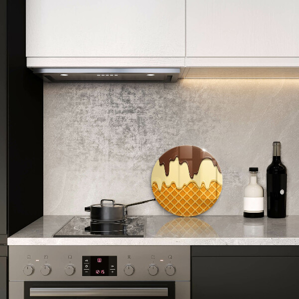 Kuchynská doska zo skla Ilustrácia kornútok zmrzliny