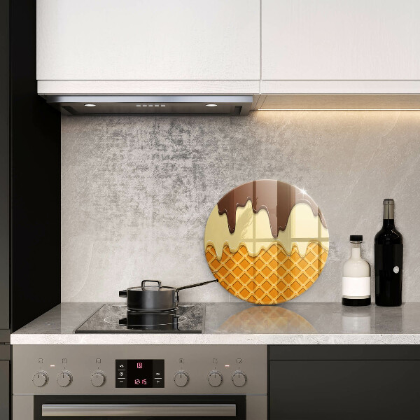 Kuchynská doska zo skla Ilustrácia kornútok zmrzliny