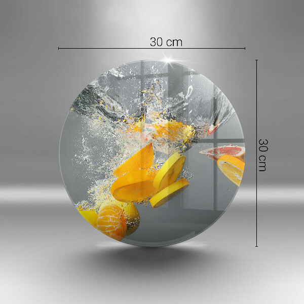Kuchynská doska zo skla Citróny vo vode