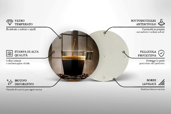 Kuchynská doska zo skla Sklo a kávové zrná