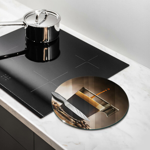 Kuchynská doska zo skla Sklo a kávové zrná