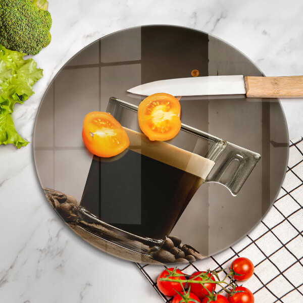 Kuchynská doska zo skla Sklo a kávové zrná