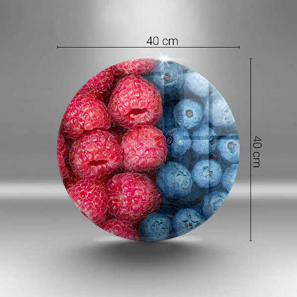 Kuchynská doska zo skla Plody maliny a čučoriedky