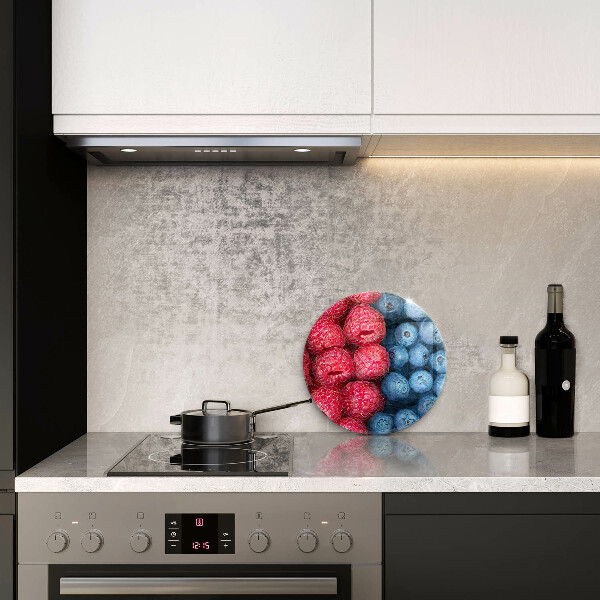 Kuchynská doska zo skla Plody maliny a čučoriedky