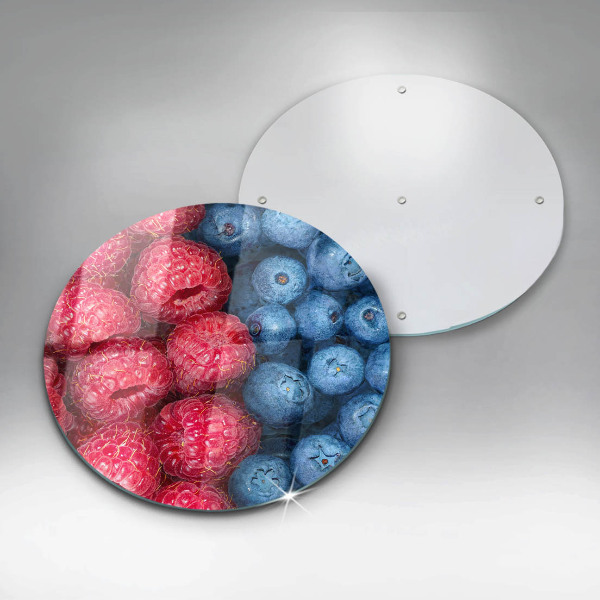Kuchynská doska zo skla Plody maliny a čučoriedky