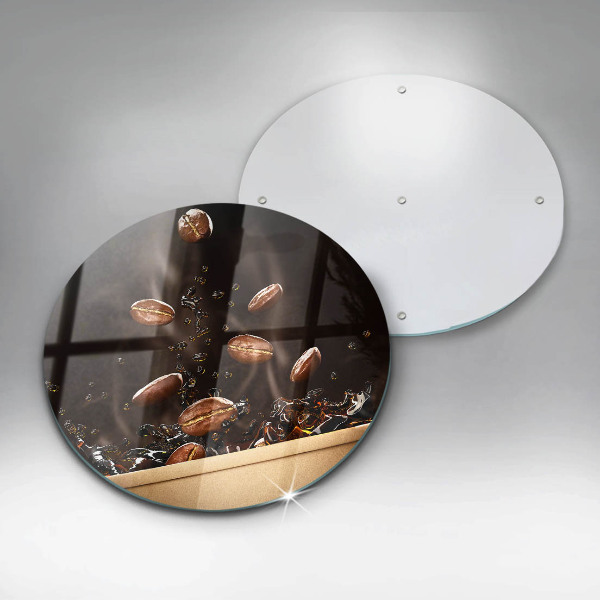 Kuchynská doska zo skla Horúce kávové zrná