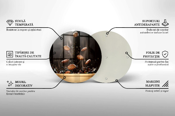 Kuchynská doska zo skla Horúce kávové zrná