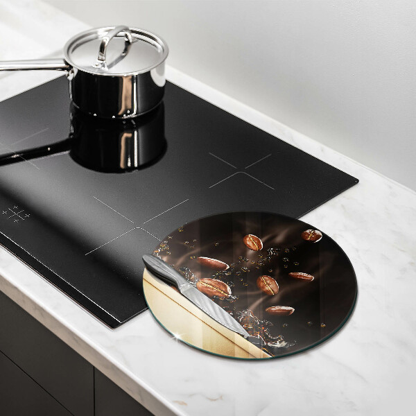 Kuchynská doska zo skla Horúce kávové zrná