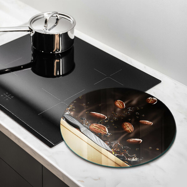 Kuchynská doska zo skla Horúce kávové zrná