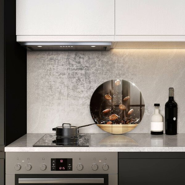 Kuchynská doska zo skla Horúce kávové zrná