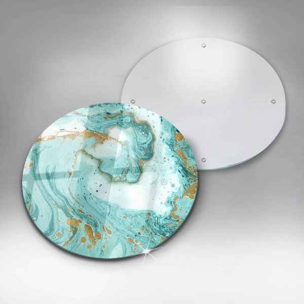 Kuchynská doska veľká zo skla Modrá abstrakcia