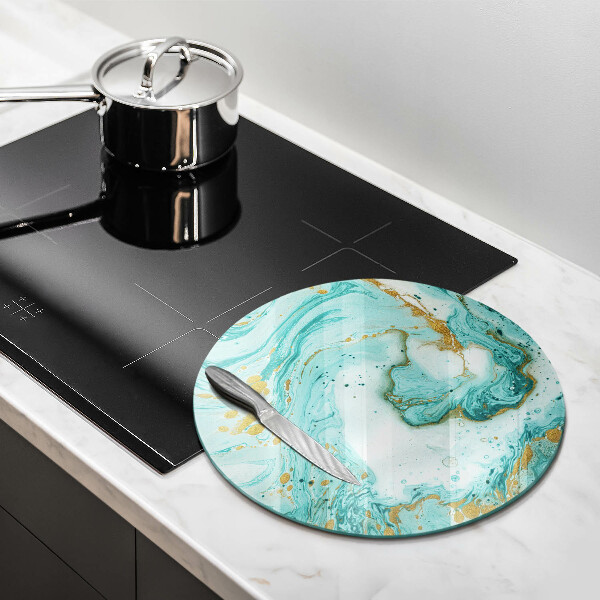 Kuchynská doska veľká zo skla Modrá abstrakcia