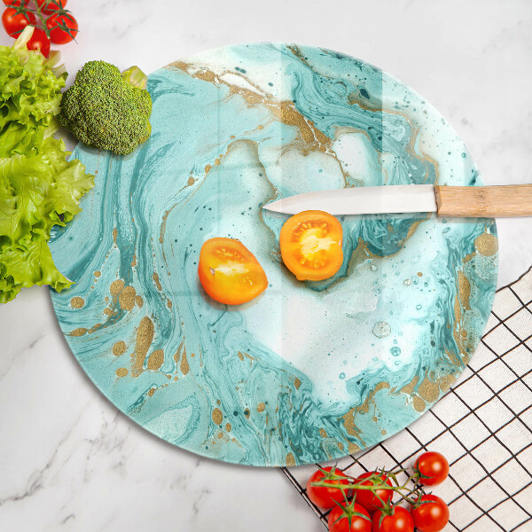 Kuchynská doska veľká zo skla Modrá abstrakcia