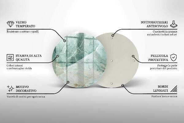 Kuchynská doska zo skla Kamenná štruktúra