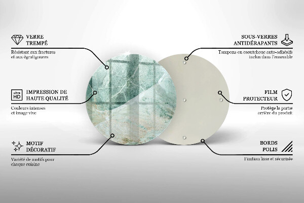 Kuchynská doska zo skla Kamenná štruktúra