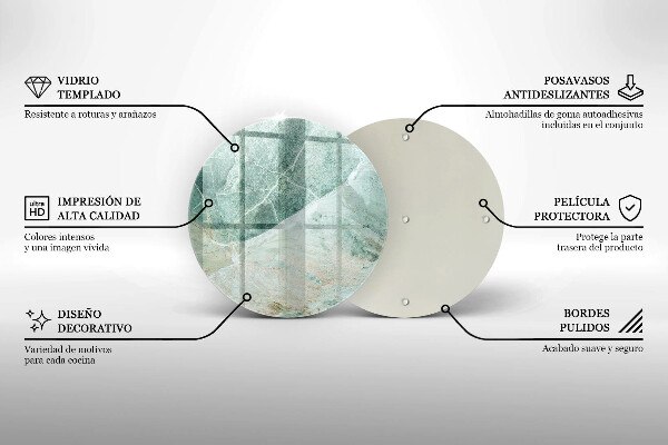 Kuchynská doska zo skla Kamenná štruktúra