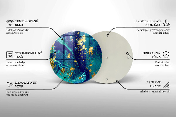 Kuchynská doska zo skla Abstrakcia so zlatom