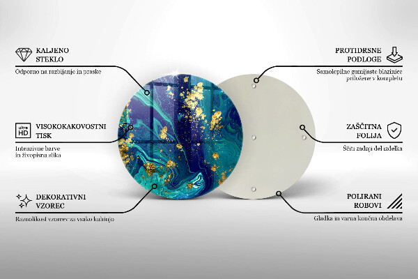 Kuchynská doska zo skla Abstrakcia so zlatom