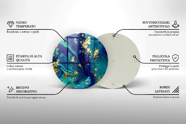 Kuchynská doska zo skla Abstrakcia so zlatom
