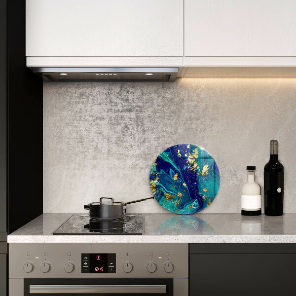 Kuchynská doska zo skla Abstrakcia so zlatom