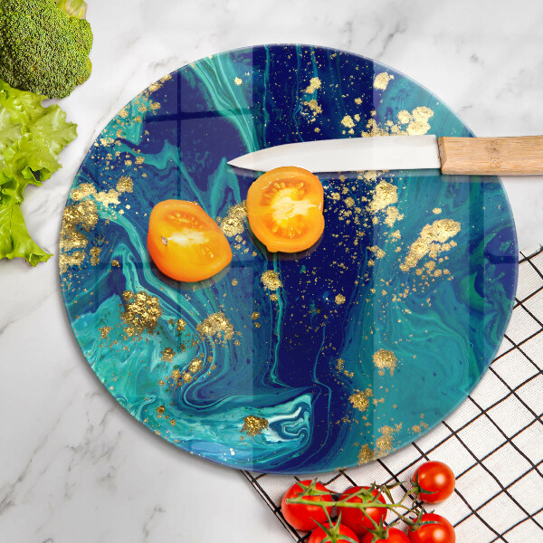 Kuchynská doska zo skla Abstrakcia so zlatom