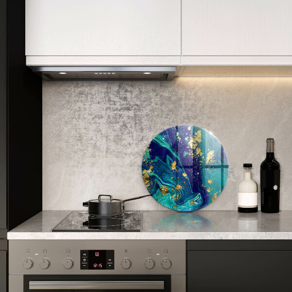 Kuchynská doska zo skla Abstrakcia so zlatom