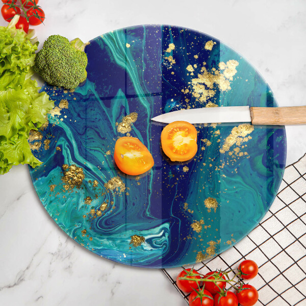 Kuchynská doska zo skla Abstrakcia so zlatom