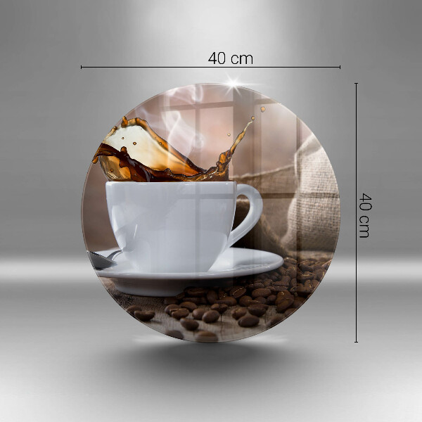 Kuchynská doska zo skla Šálka a kávové zrná
