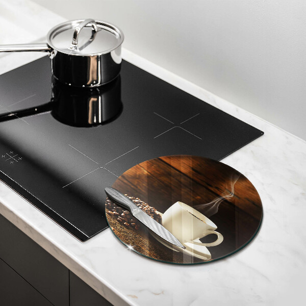 Kuchynská doska zo skla Drevená šálka na kávu