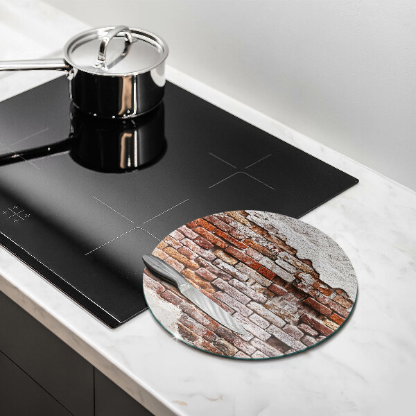 Kuchynská doska zo skla Stará tehlová a betónová stena