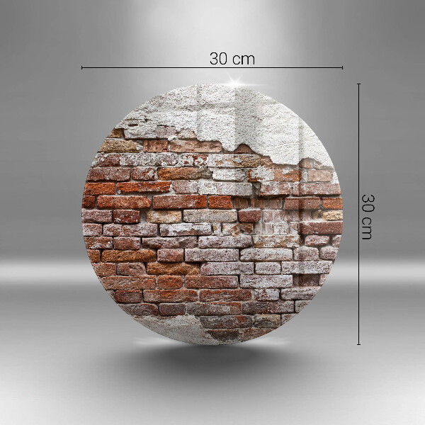 Kuchynská doska zo skla Stará tehlová a betónová stena