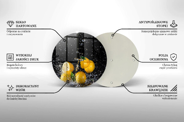 Kuchynská doska zo skla Šťavnaté citrónové ovocie