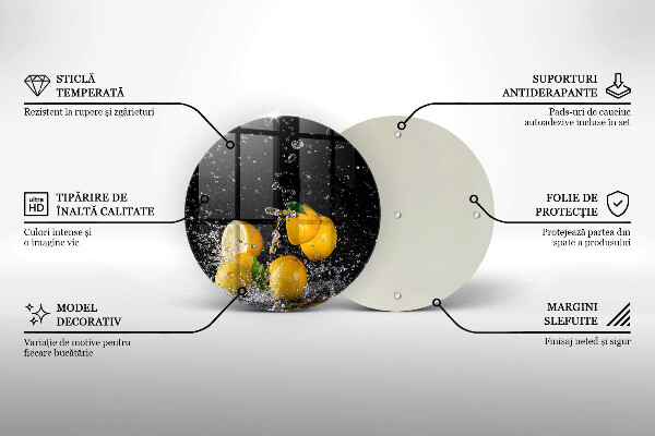 Kuchynská doska zo skla Šťavnaté citrónové ovocie
