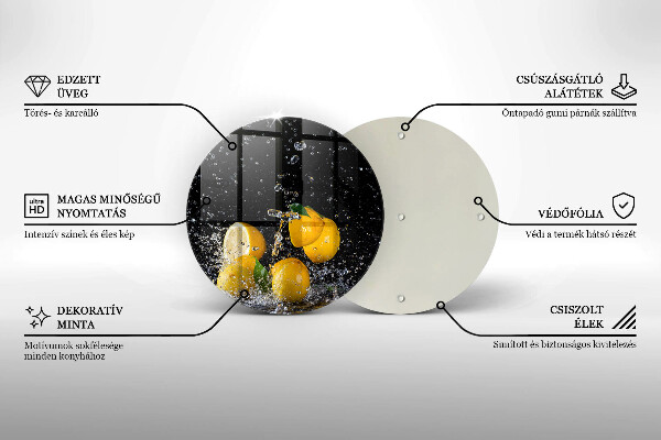 Kuchynská doska zo skla Šťavnaté citrónové ovocie