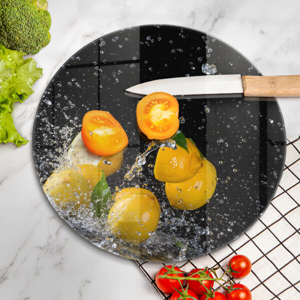 Kuchynská doska zo skla Šťavnaté citrónové ovocie