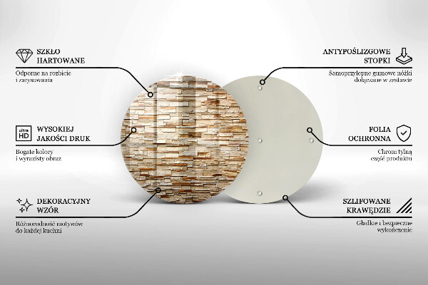 Kuchynská doska zo skla Textúra dekoratívnych kameňov