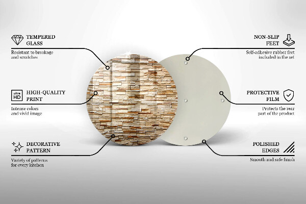 Kuchynská doska zo skla Textúra dekoratívnych kameňov
