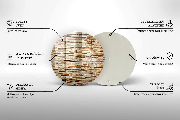 Kuchynská doska zo skla Textúra dekoratívnych kameňov