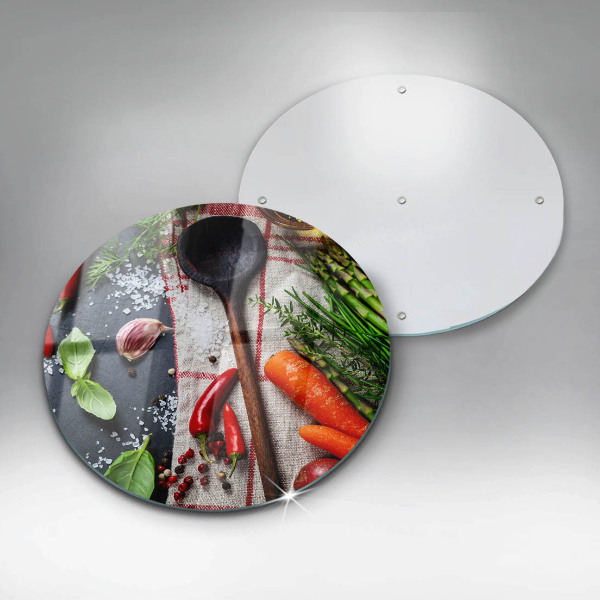 Kuchynská doska zo skla Kuchynské jedlo